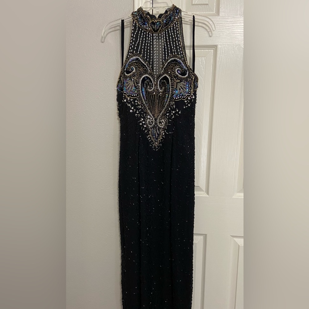 Beautiful beaded strapless floor length dress